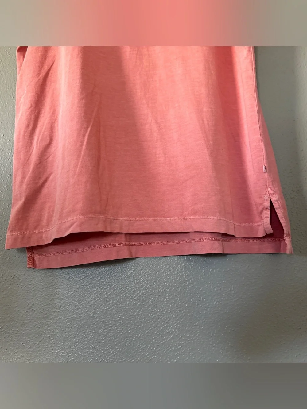 JAMES PERSE Sueded Jersey Polo Shirt | Coral Mens 3 - Picture 8 of 11